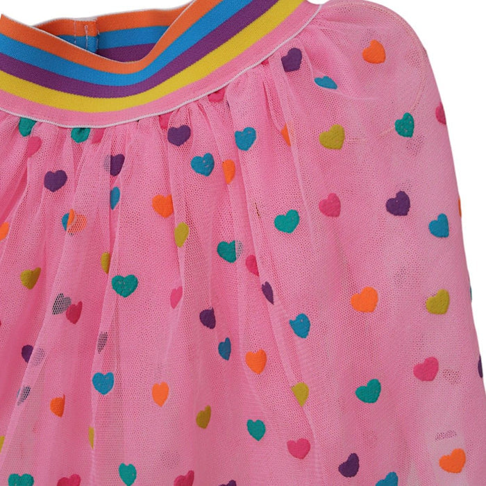 Le Petit Souk - Dress Up Kit - Tutu - Pink Multicoloured Hearts - Details