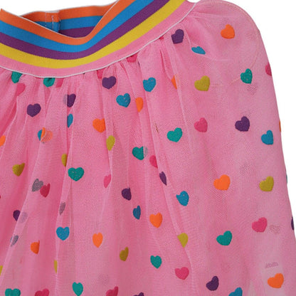 Le Petit Souk - Dress Up Kit - Tutu - Pink Multicoloured Hearts - Details