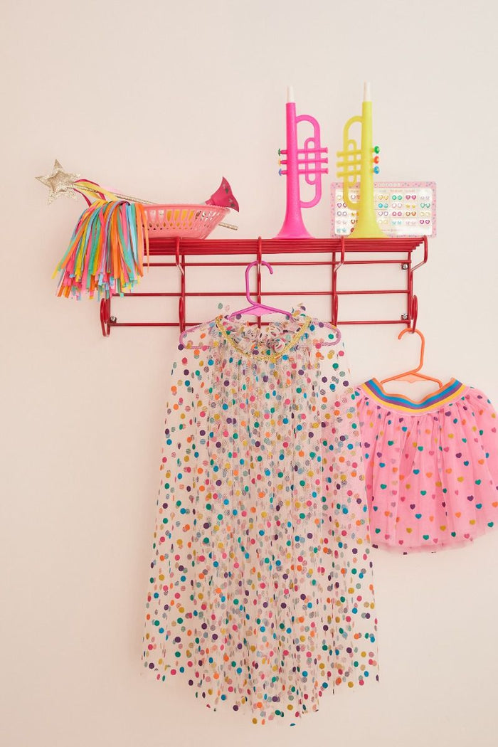 Le Petit Souk - Dress Up Kit - Tutu - Pink Multicoloured Hearts - Lifestyle Cut