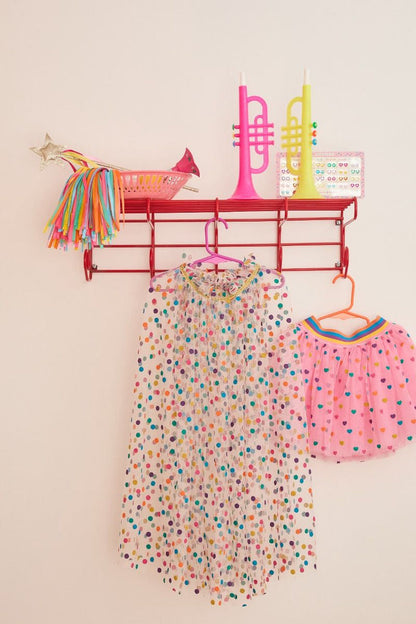 Le Petit Souk - Dress Up Kit - Tutu - Pink Multicoloured Hearts - Lifestyle Cut