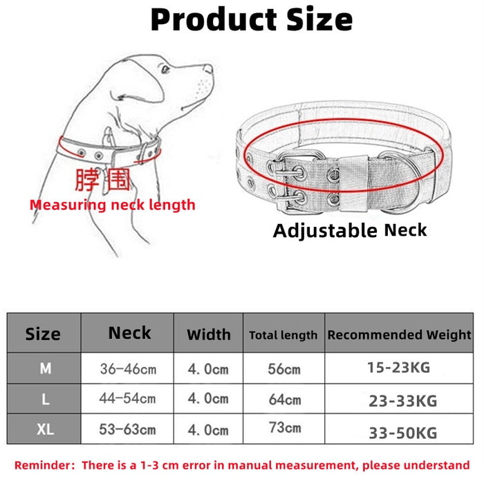 Durable Tactical Dog Collar Leash Sets