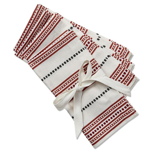 Earthy set of cotton napkins/4