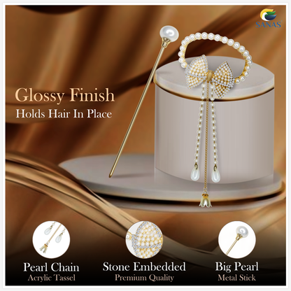 White Pearl Hair Pin Hair Accessories for Women