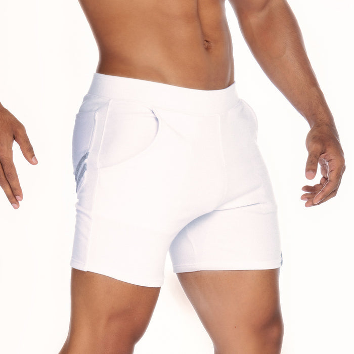 Energy White Short vista frontal de Gigo Underwear