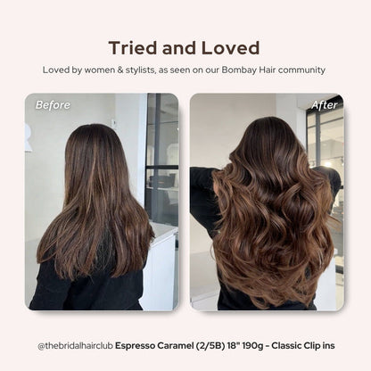 Espresso Caramel (2/5B) 20" 160g - Clip-Ins