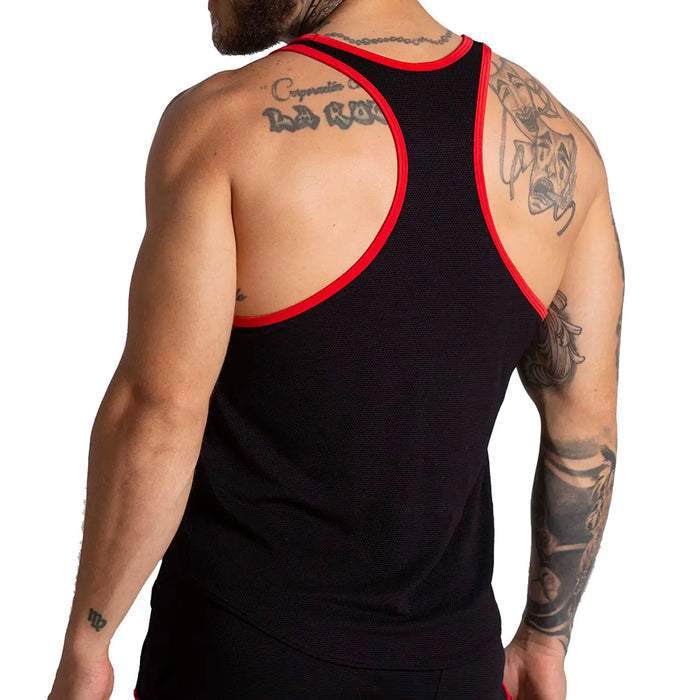F Fetish Red Tank vista frontal de Gigo Underwear