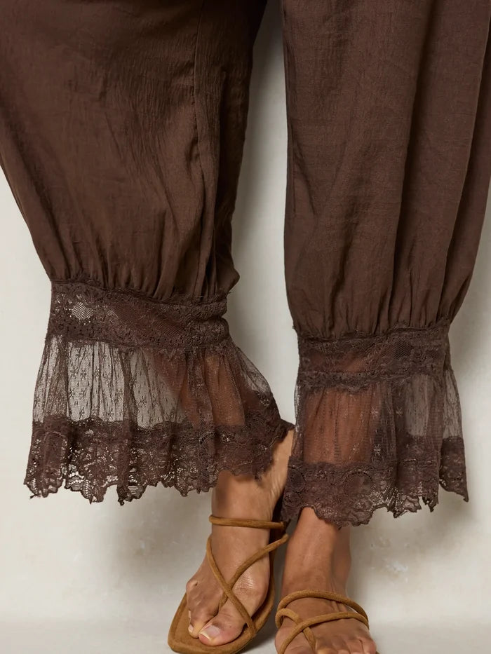 Faye Bloomer Pants - Brown-view 4