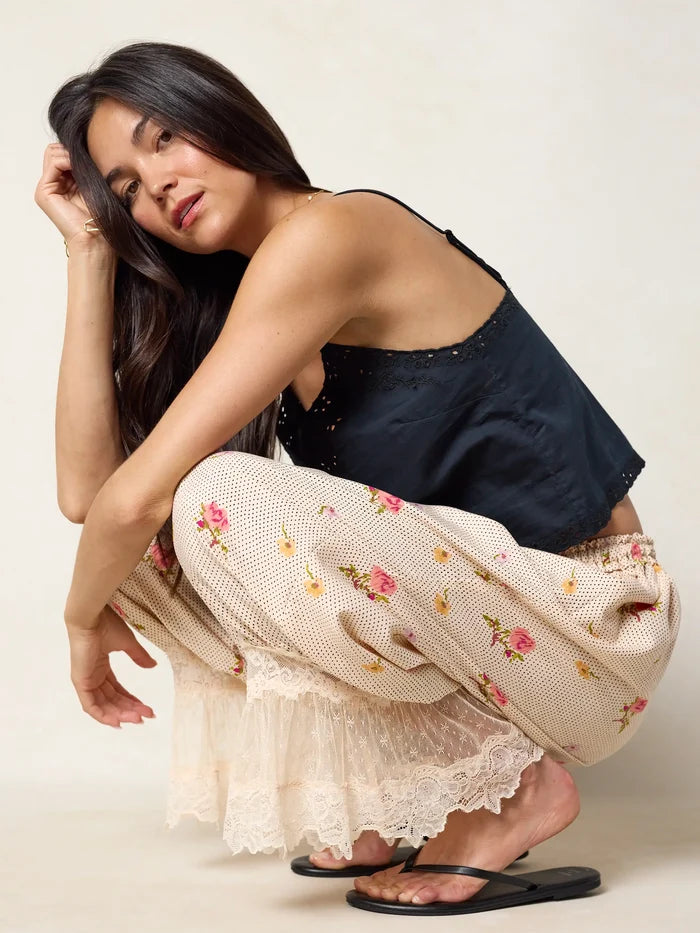 Faye Bloomer Pants - Pin Dot Prairie Cream-view 2