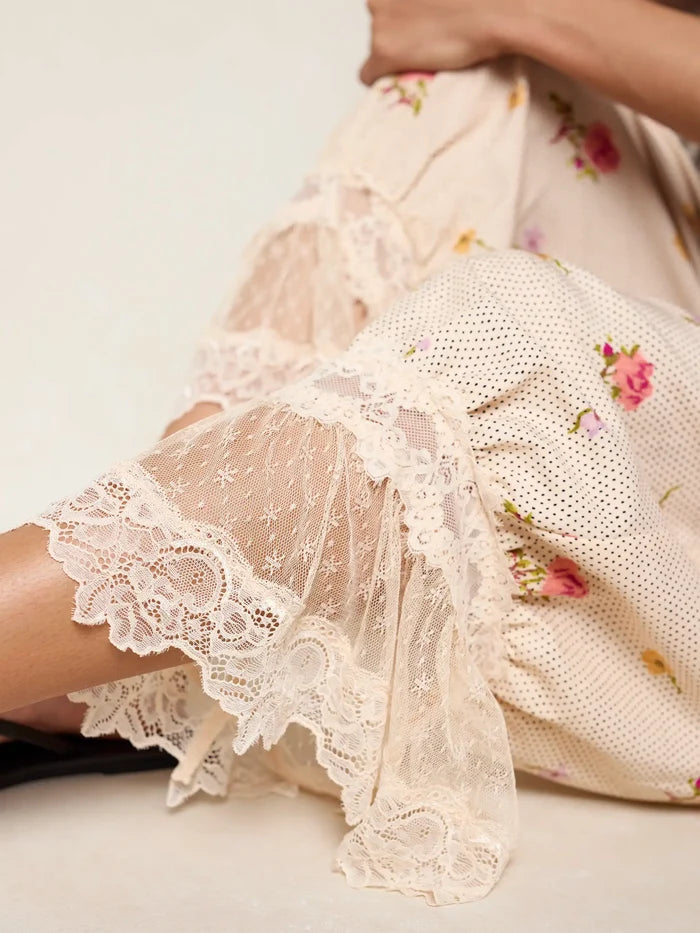 Faye Bloomer Pants - Pin Dot Prairie Cream-view 3