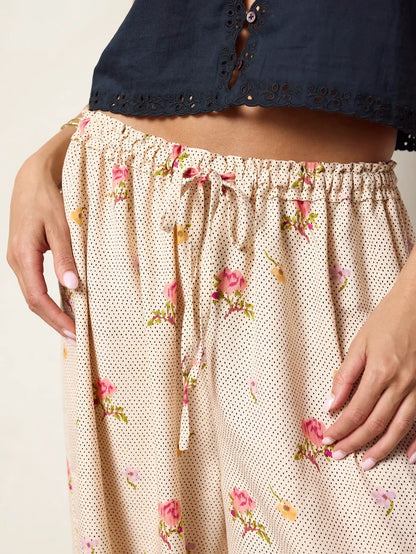 Faye Bloomer Pants - Pin Dot Prairie Cream-view 5