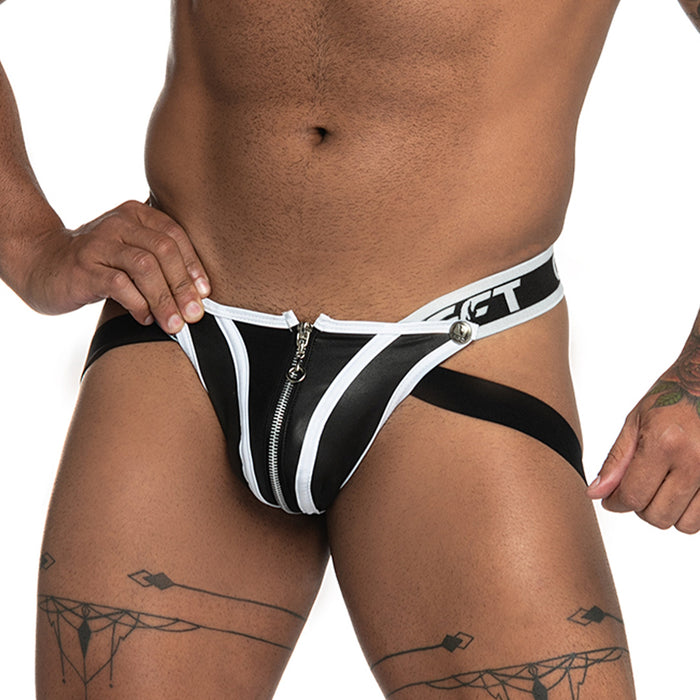 Fetiche White Zipper Jockstrap de Gigo Underwear