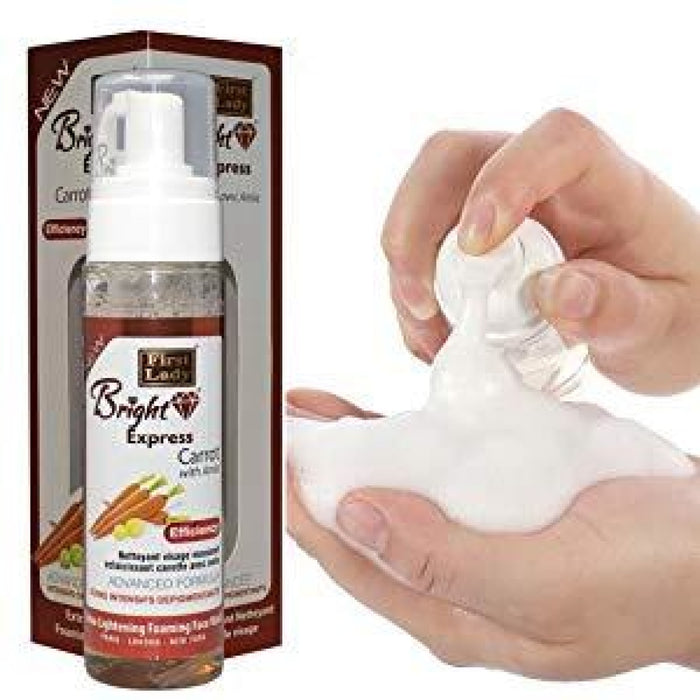 First Lady Bright Express Carrot with Amla Lightening + Antioxidant Self-Foaming Face Wash - Elysee Star