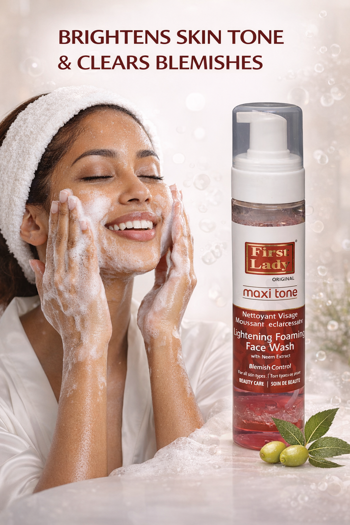 First Lady Maxi Tone Neem & Niacinamide Foaming Face Wash 200ml – Deep Cleansing Brightening Facial Cleanser