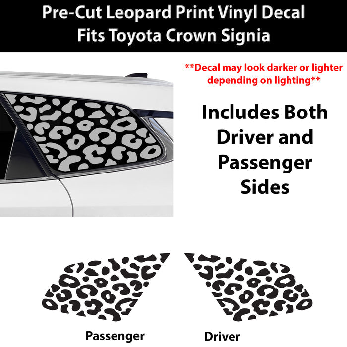 Fits Toyota Crown Signia 2025-2027 Animal Leopard Cheetah Cow Window Vinyl Decal Stickers - Bogar Tech Designs