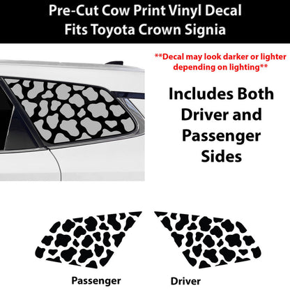 Fits Toyota Crown Signia 2025-2027 Animal Leopard Cheetah Cow Window Vinyl Decal Stickers - Bogar Tech Designs