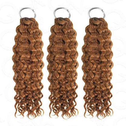 bouncy water wave crochet human hair extension for volume
