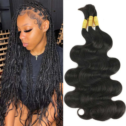 qvr black body wave human hair bulk hair for women