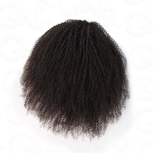 Flash Sale|QVR Drawstring Ponytail Extension Afro Kinky Curly Human Hair