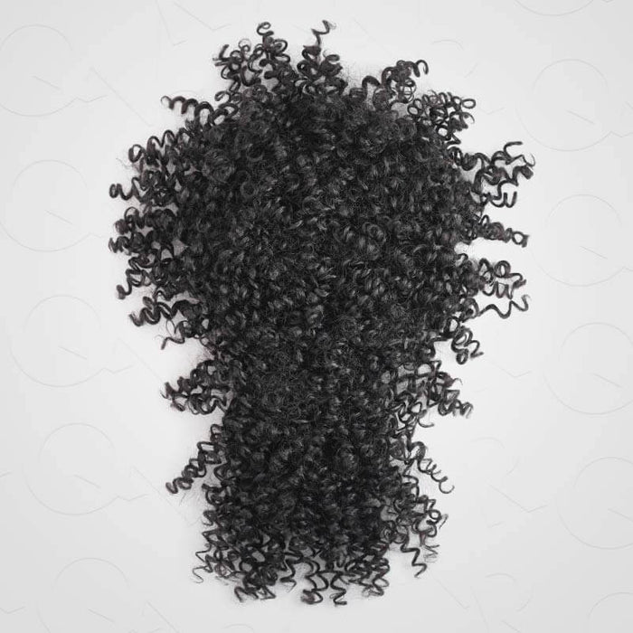 short curly drawstring ponytail human hair extensions with bangs