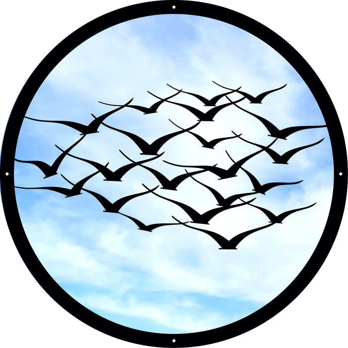 Flock of Birds Garden Mirror