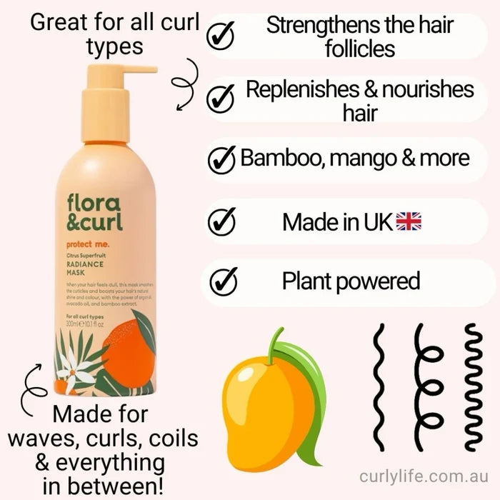 Flora & Curl Citrus Superfruit Radiance Mask