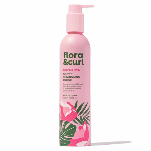Flora & Curl Rose Water Detangling Leave-In Lotion, leave in conditioner for curly hair