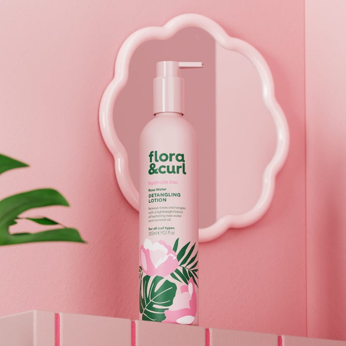Flora & Curl Rose Water Detangling Leave-In Lotion, leave in conditioner available in Australia