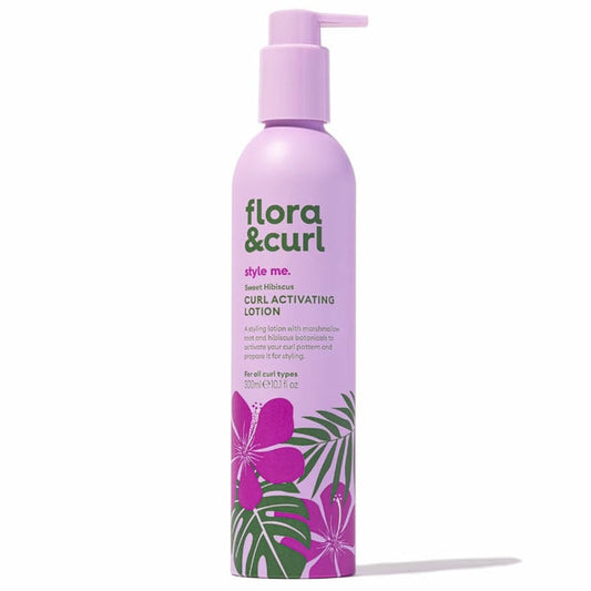 Flora & Curl Sweet Hibiscus Curl Activating Lotion, styling cream for curly hair