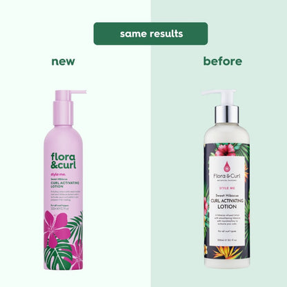 Flora & Curl Sweet Hibiscus Curl Activating Lotion, suits wavy, curly and coily hair types