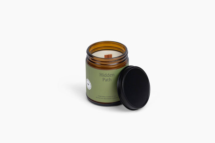 Fontana Candle Co. - Hidden Path Essential Oil Beeswax Jar Candle: Non-Toxic
