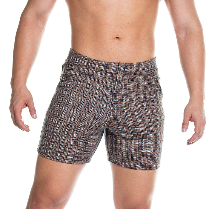 Formal Brown Square Short vista frontal de Gigo Underwear
