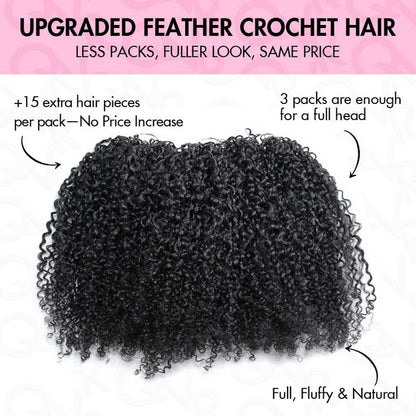 qvr crochet human hair extensions tight curly for 4c hair protective look