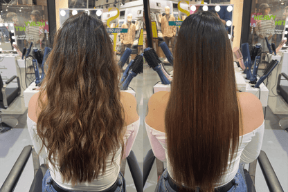 Professional hair tool by Gold Class G&C Straightener Brush – Safe Titanium Ceramic Hair Straightening Brush.