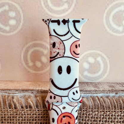 Happiness Print Silicone Band For Apple Watch