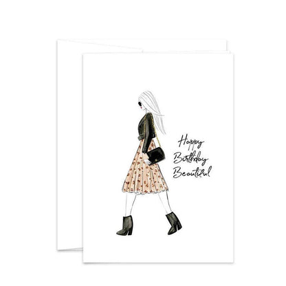 Happy Birthday Beautiful - Fashion Birthday Greeting Card - Magnolia Lane co. Home + Garden + Gift