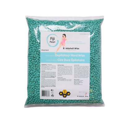 Fiji Pearl teal hard wax, 2 lb bag, creamy texture