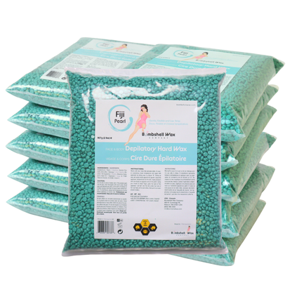 Fiji Pearl teal hard wax, 24 lb bulk size, creamy texture