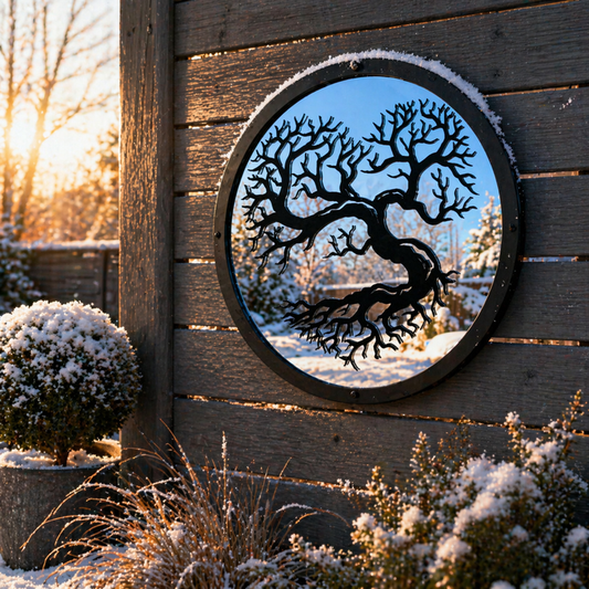 Heart Tree Garden Mirror