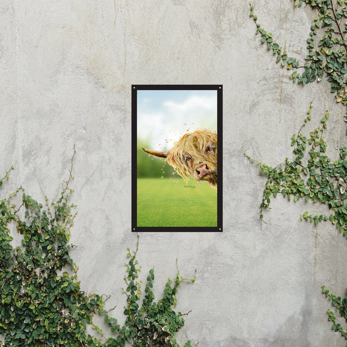 Highland Cow Garden Mirror