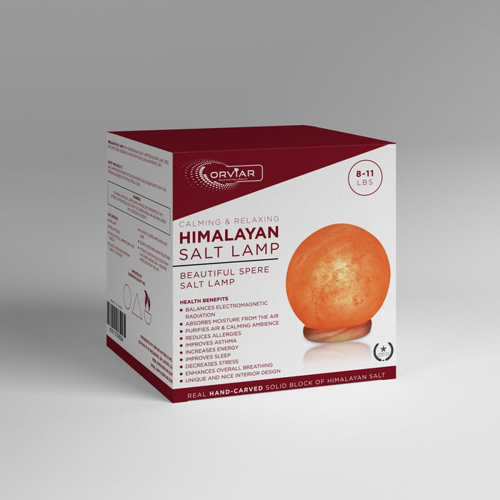 Himalayan Globe Salt Lamp, Hand Carved, XL Himalayan 8 - 11 LBS - ShanShar Beauty : The world of beauty.