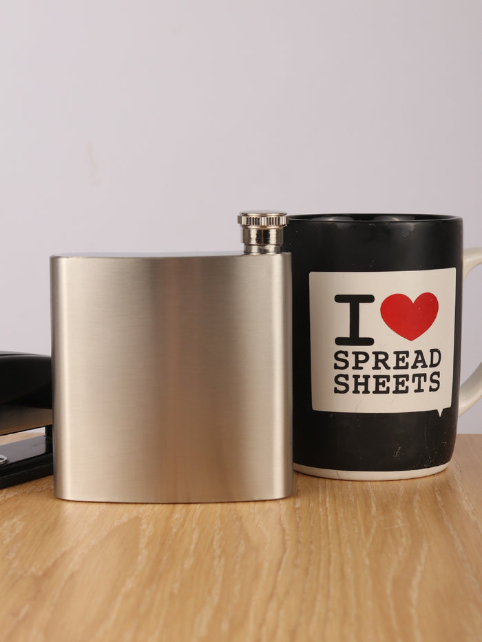 Hip Flask Stainless Steel 6 OZ | Side Opening-Image 1