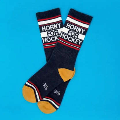 Horny For Hockey Gym Crew Socks