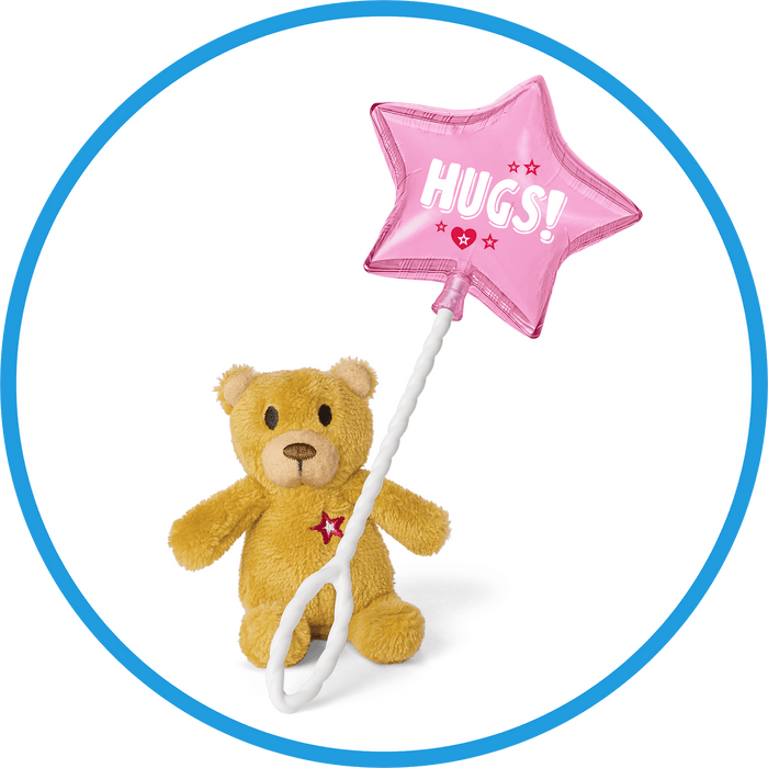 Hugs and Well Wishes Balloon & Bear for 18” Dolls