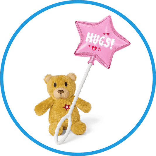 Hugs and Well Wishes Balloon & Bear for 18” Dolls
