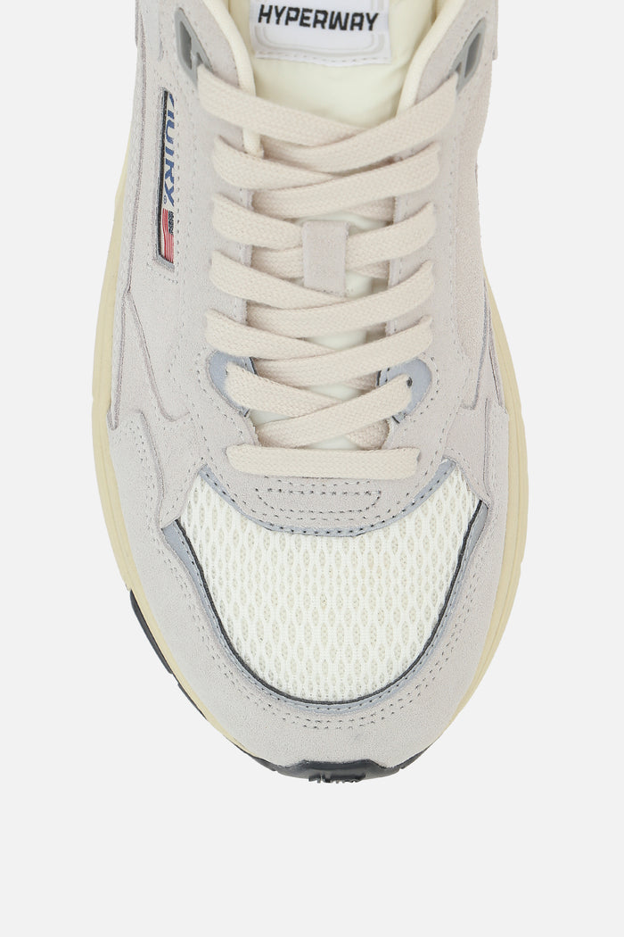 Hyperway sneakers in mesh and suede