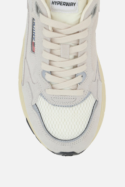 Hyperway sneakers in mesh and suede