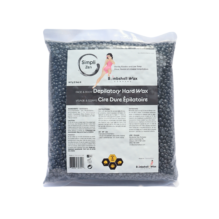 Simpli Zen grey hard wax, 2 lb bag
