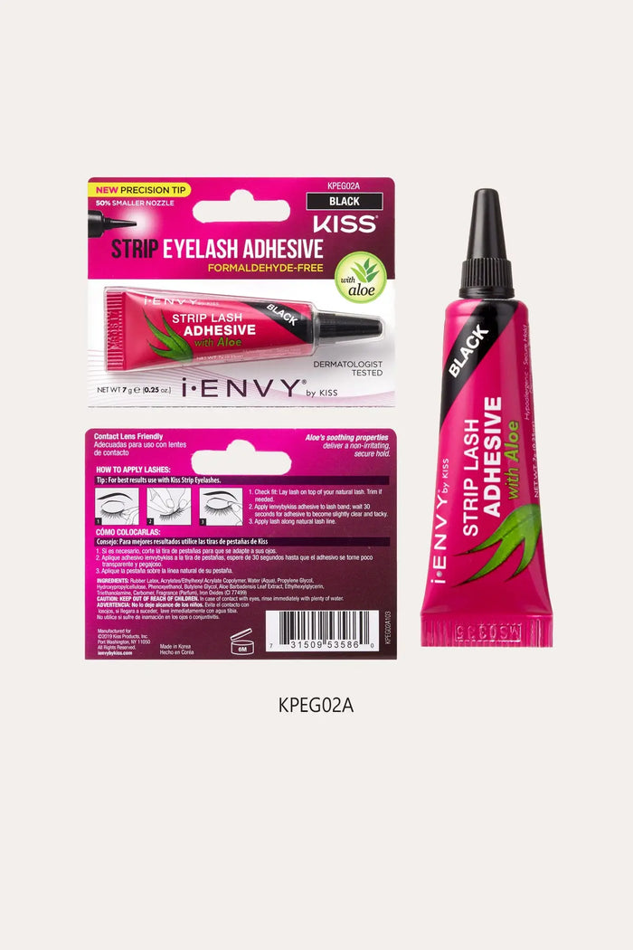 I ENVY BY KISS ALOE INFUSED STRIP EYELASH ADHESIVE - BSW BEAUTY CANADA