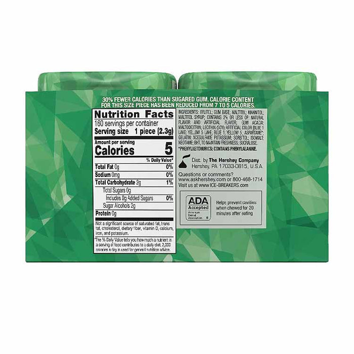 Ice Breakers Gum, Sugar Free Ice Cubes, Spearmint Flavor, 40 Pieces - 4 Pack
