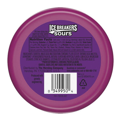 Ice Breakers Sours Sugar Free Mints, Mixed Berry, Strawberry, Cherry - 8 Pack